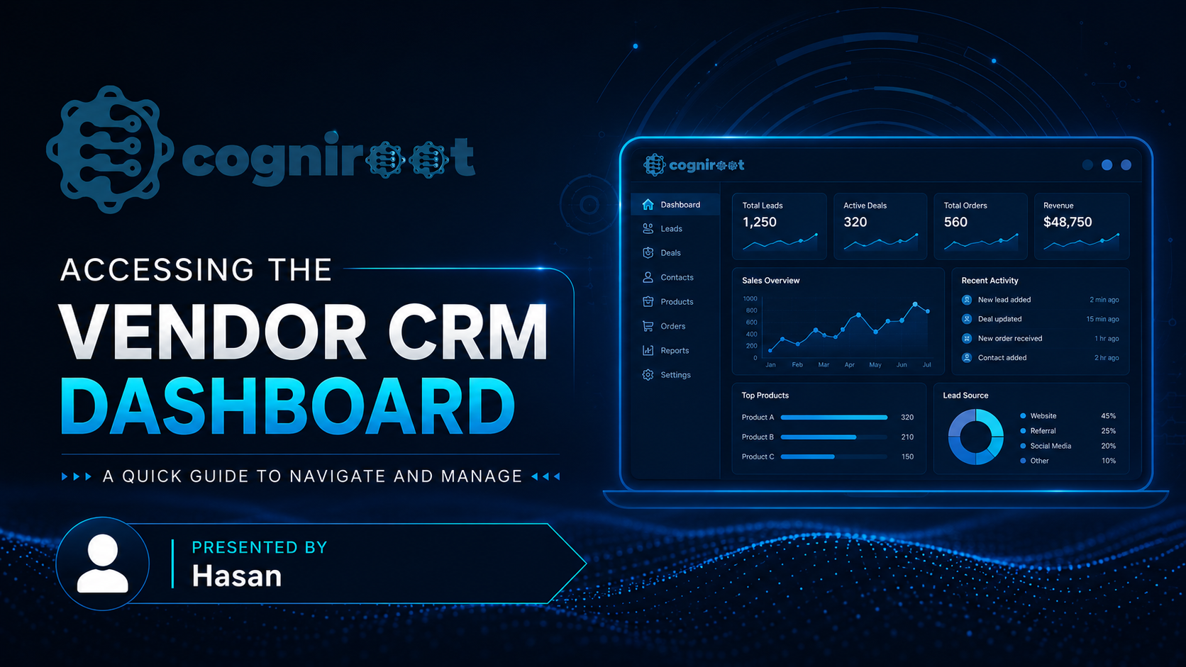 Quickly Log In and Open Your Cogniroot Vendor CRM Dashboard